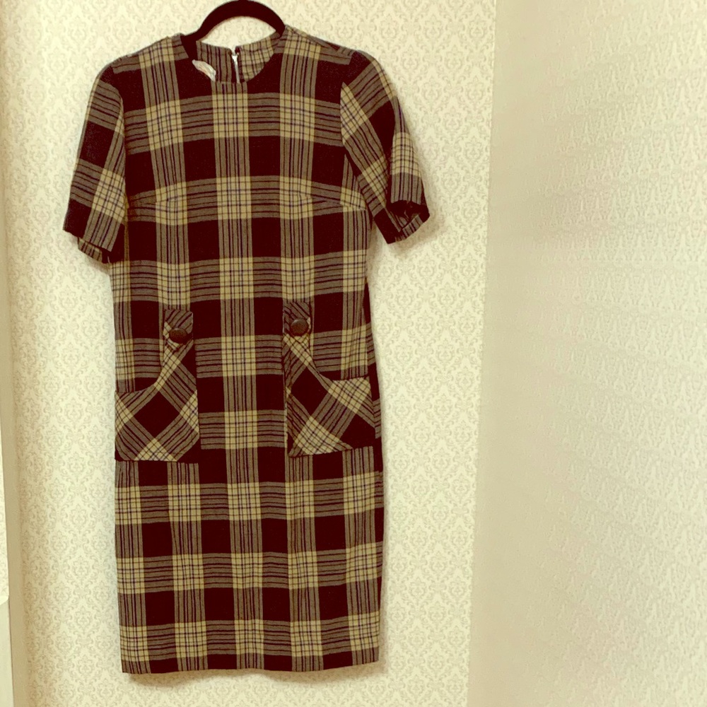 1960s mod cotton day dress.